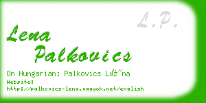 lena palkovics business card